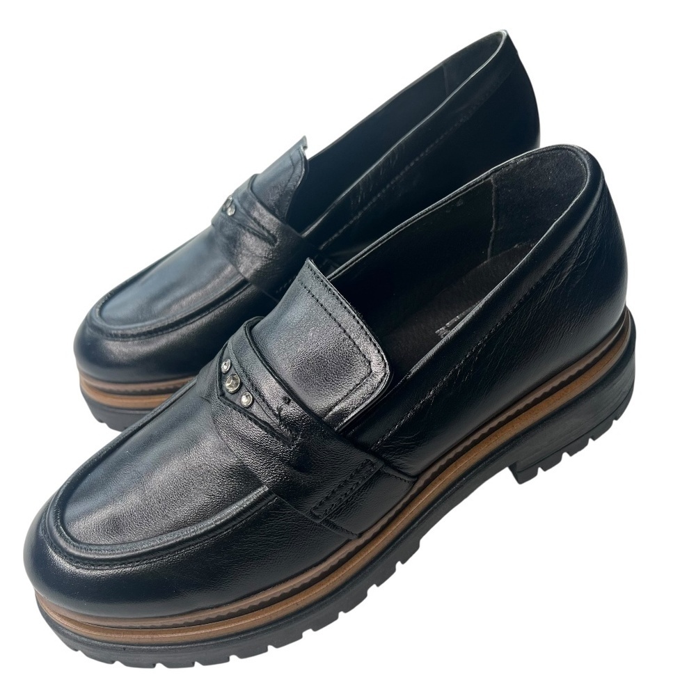 Miz Mooz Leather Loafers- Damian Black EU 39 (US 8.5-9)